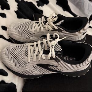 Brooks Black and White Athletic Shoes